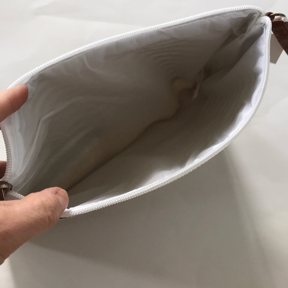 Black & White Striped Wristlet/Cosmetic Bag - Picture 5 of 6